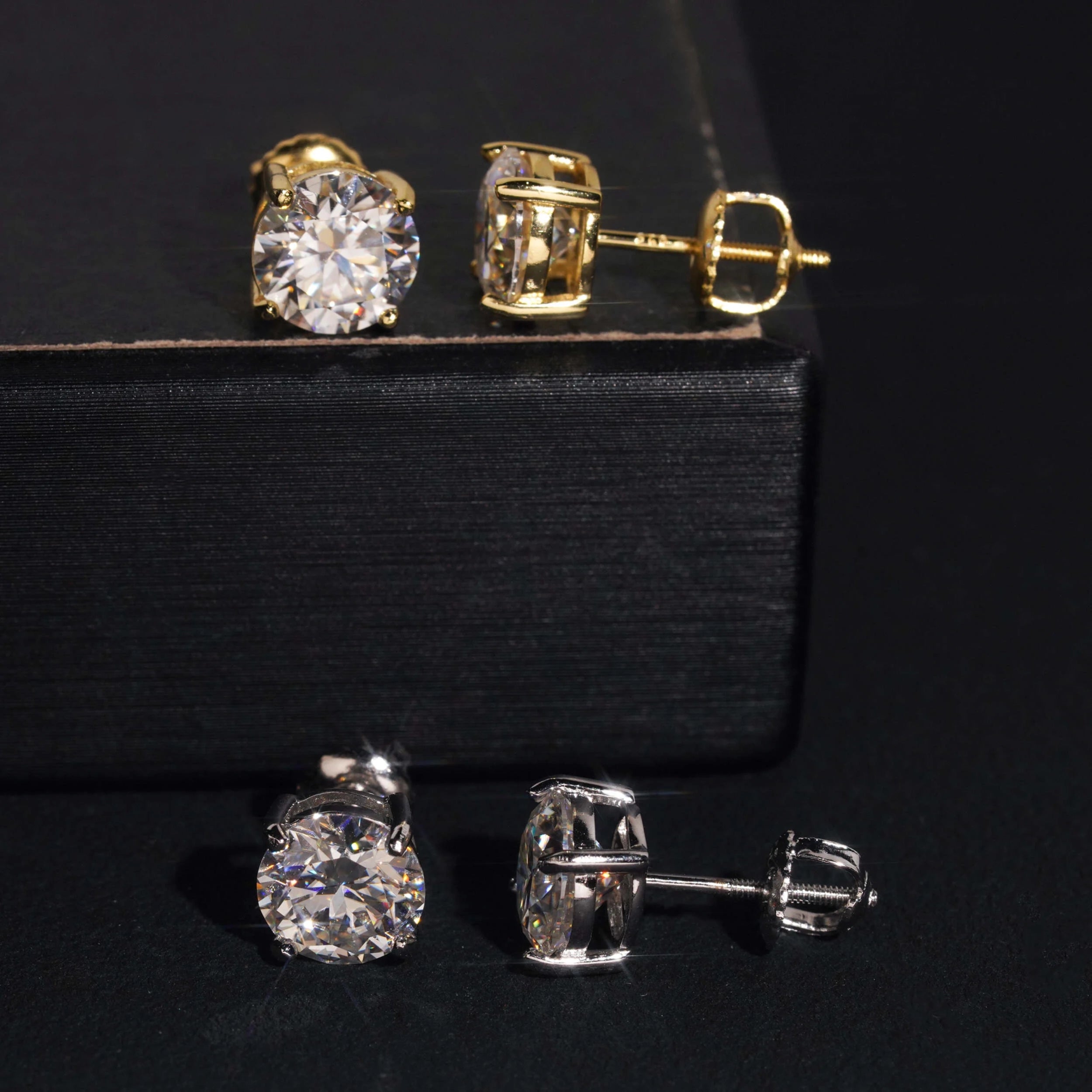 Timeless Moissanite Stud Earrings in 925 Silver