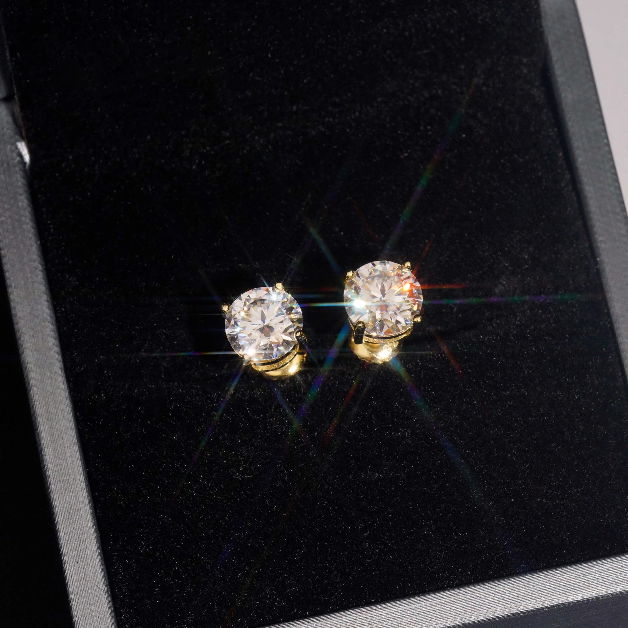 Timeless Moissanite Stud Earrings in 925 Silver