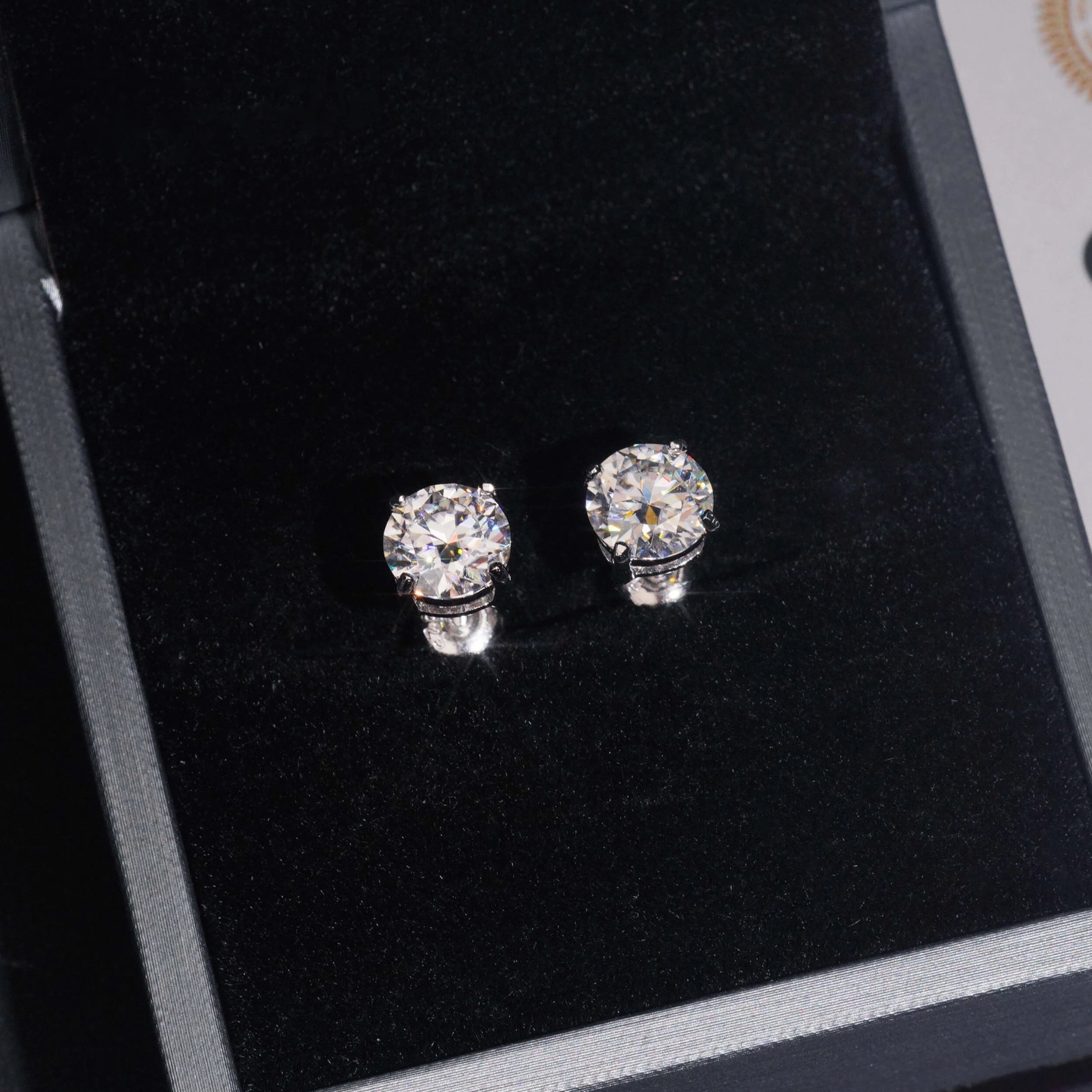 Timeless Moissanite Stud Earrings in 925 Silver
