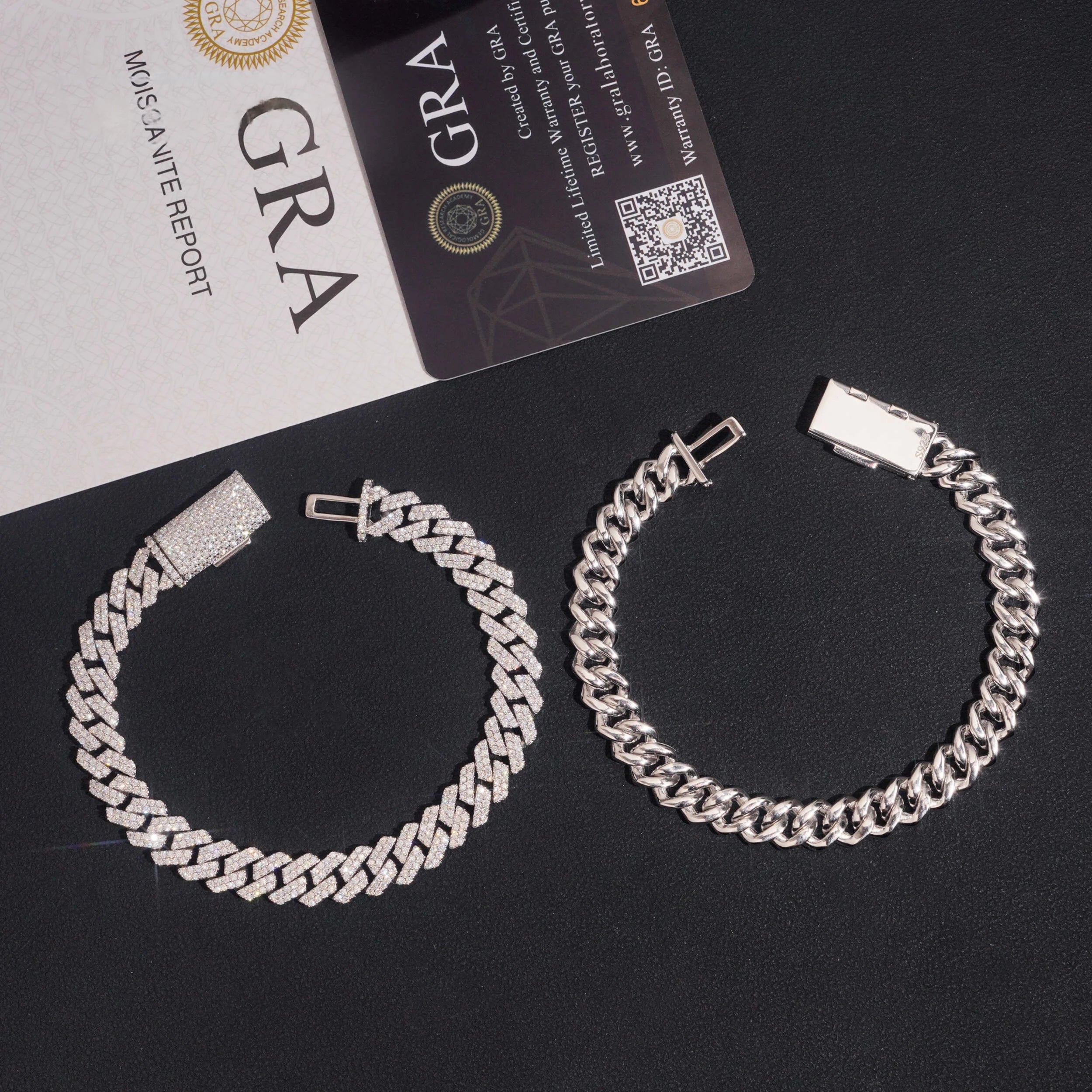 Elegant Moissanite Cuban Bracelet in Silver
