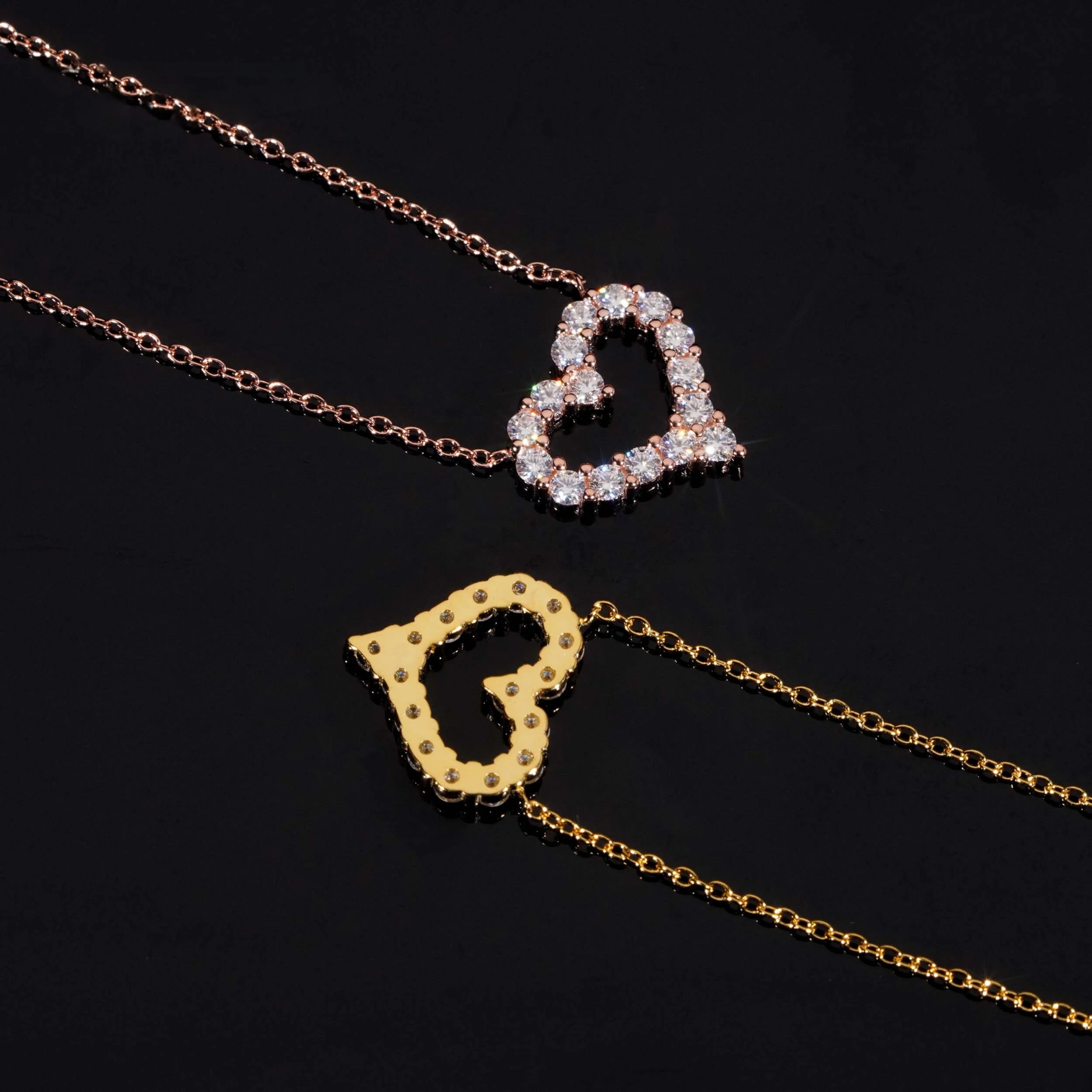 Elegant Heart Moissanite Necklace in Sterling Silver
