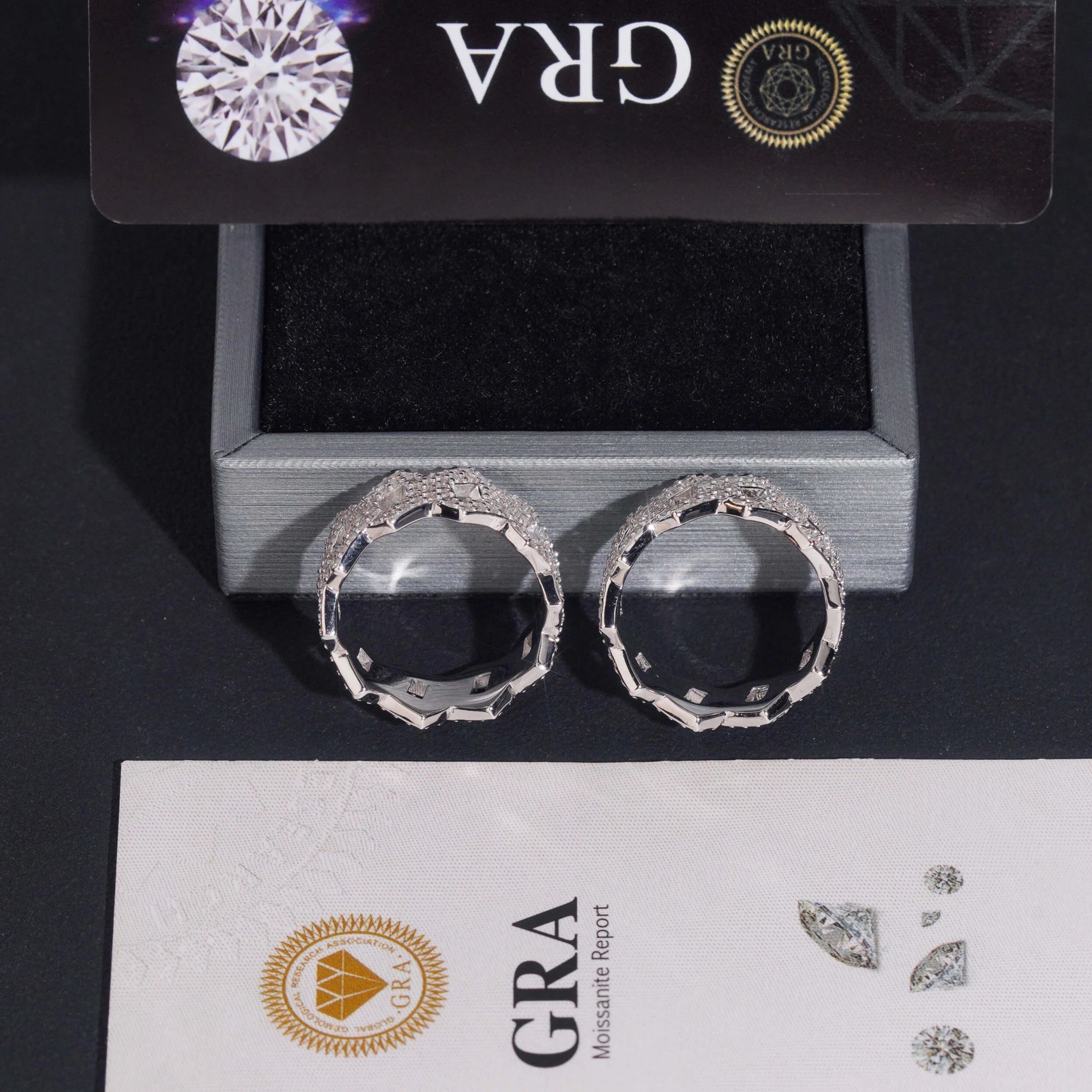 Iced Out Moissanite Cuban Ring in Luxurious 925 Silver