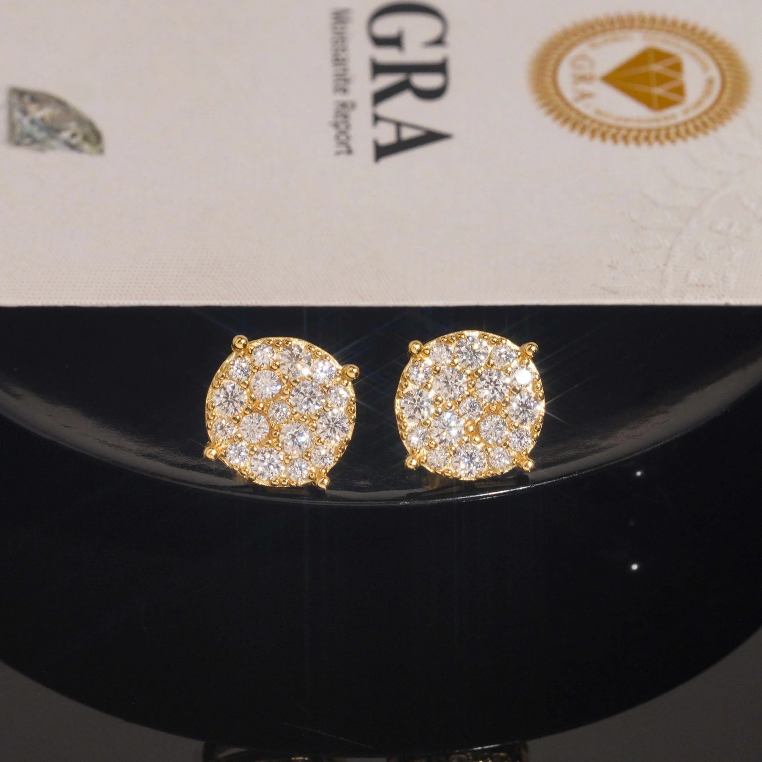 Radiant Moissanite Diamond Stud Earrings in Sterling Silver